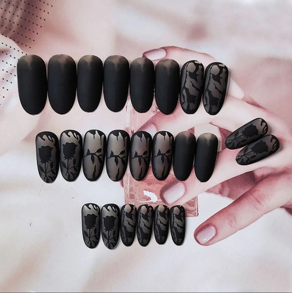 24 Pcs Matte Fake Nails Kit. - Picture 5 of 7